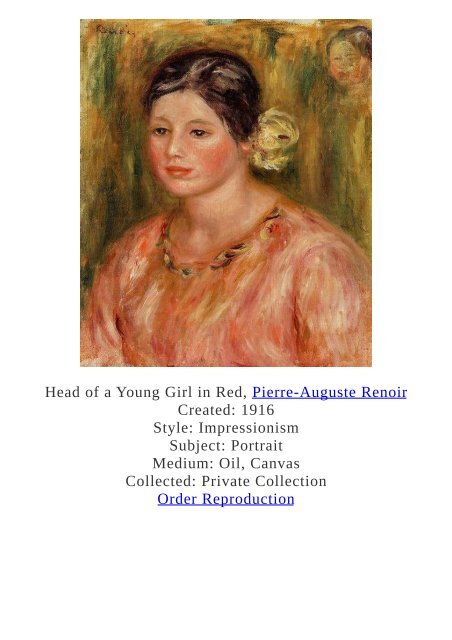 Pierre-Auguste Renoir Paintings for Reproduction - www.paintingz.com