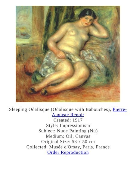 Pierre-Auguste Renoir Paintings for Reproduction - www.paintingz.com