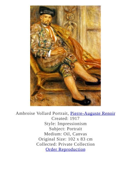 Pierre-Auguste Renoir Paintings for Reproduction - www.paintingz.com