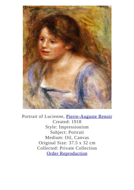 Pierre-Auguste Renoir Paintings for Reproduction - www.paintingz.com