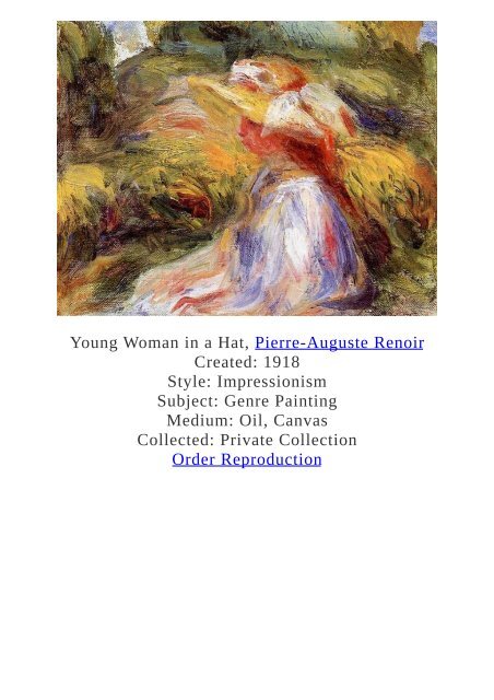 Pierre-Auguste Renoir Paintings for Reproduction - www.paintingz.com