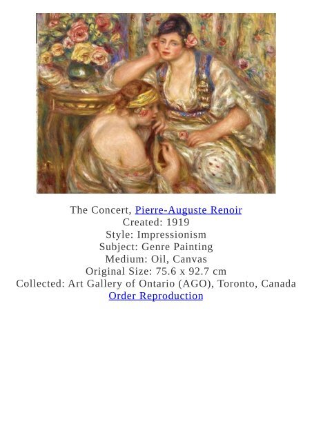 Pierre-Auguste Renoir Paintings for Reproduction - www.paintingz.com