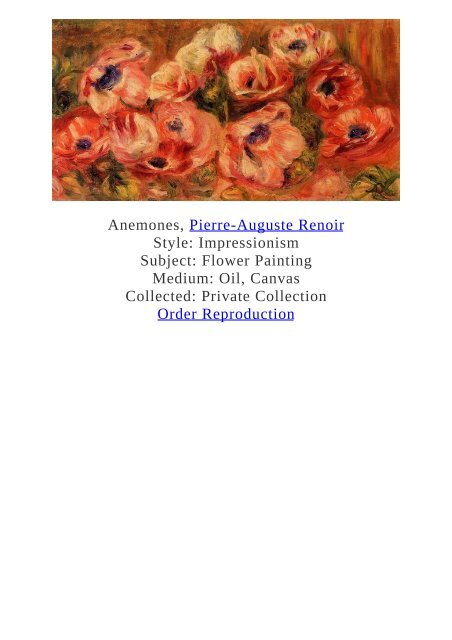 Pierre-Auguste Renoir Paintings for Reproduction - www.paintingz.com