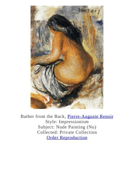 Pierre-Auguste Renoir Paintings for Reproduction - www.paintingz.com