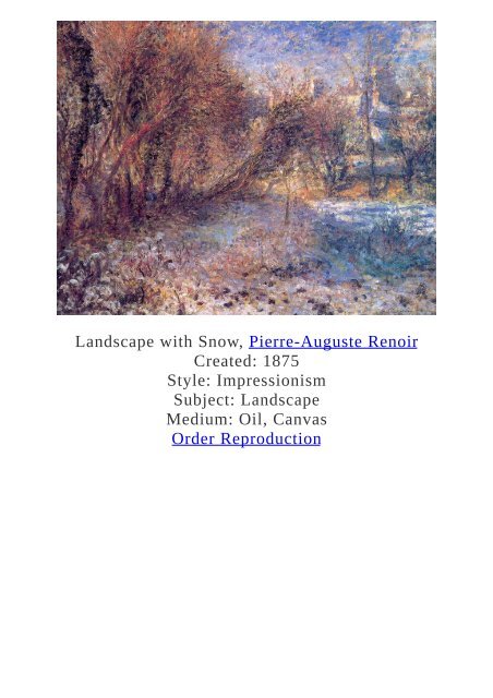 Pierre-Auguste Renoir Paintings for Reproduction - www.paintingz.com