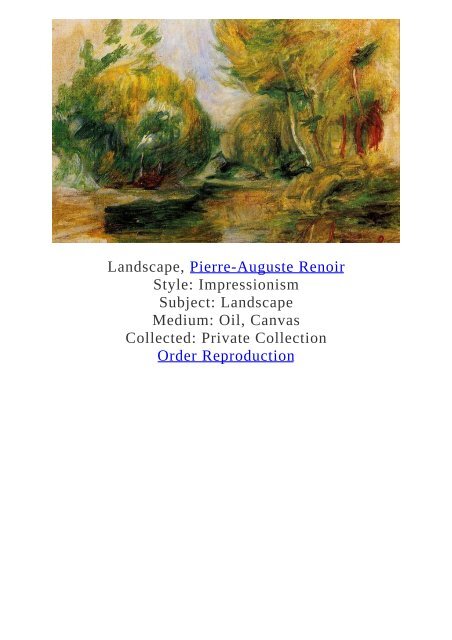 Pierre-Auguste Renoir Paintings for Reproduction - www.paintingz.com