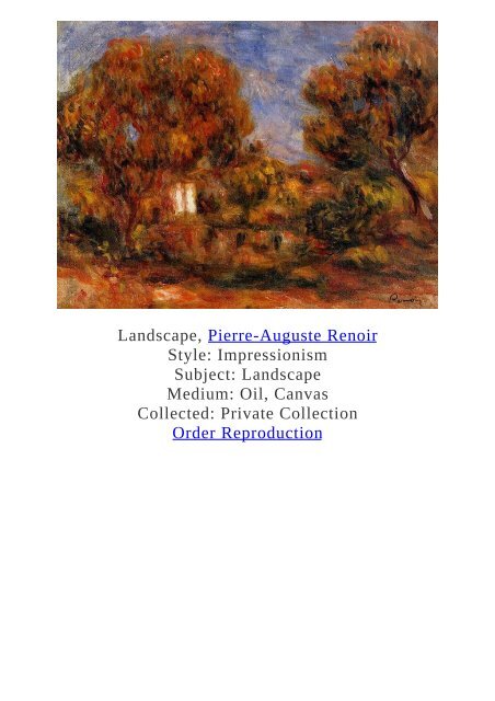 Pierre-Auguste Renoir Paintings for Reproduction - www.paintingz.com