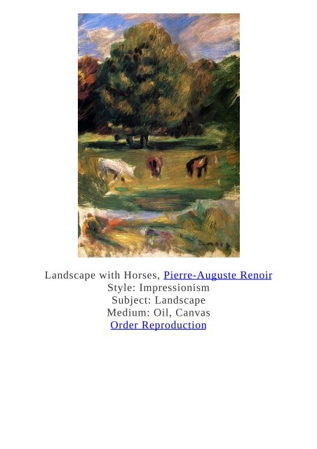 Pierre-Auguste Renoir Paintings for Reproduction - www.paintingz.com