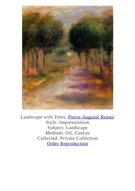 Pierre-Auguste Renoir Paintings for Reproduction - www.paintingz.com