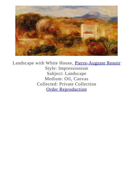 Pierre-Auguste Renoir Paintings for Reproduction - www.paintingz.com