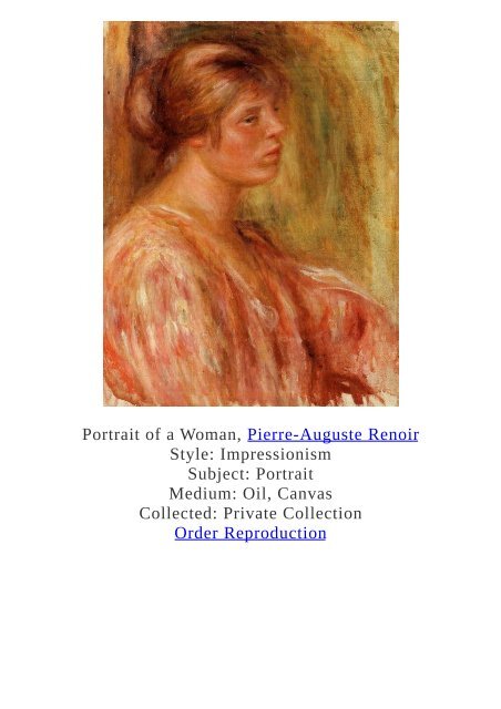 Pierre-Auguste Renoir Paintings for Reproduction - www.paintingz.com