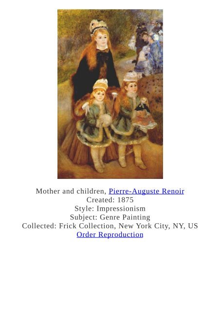 Pierre-Auguste Renoir Paintings for Reproduction - www.paintingz.com