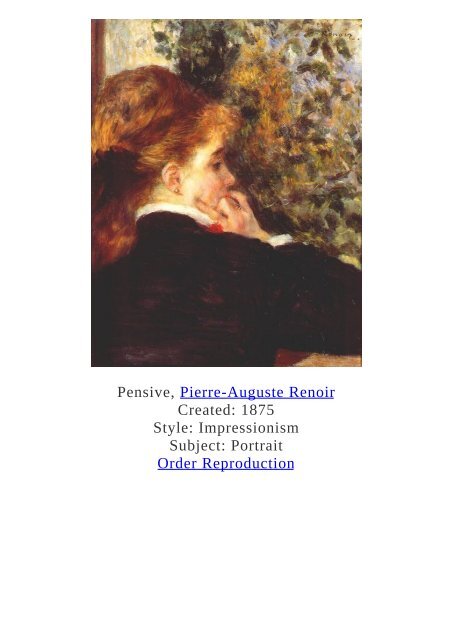 Pierre-Auguste Renoir Paintings for Reproduction - www.paintingz.com