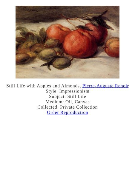 Pierre-Auguste Renoir Paintings for Reproduction - www.paintingz.com