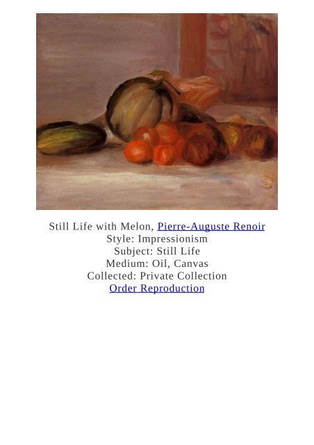 Pierre-Auguste Renoir Paintings for Reproduction - www.paintingz.com