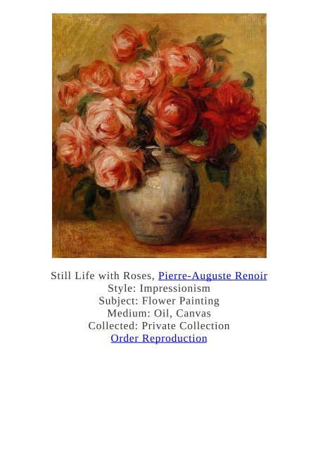 Pierre-Auguste Renoir Paintings for Reproduction - www.paintingz.com