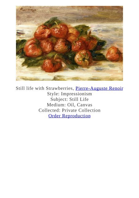 Pierre-Auguste Renoir Paintings for Reproduction - www.paintingz.com