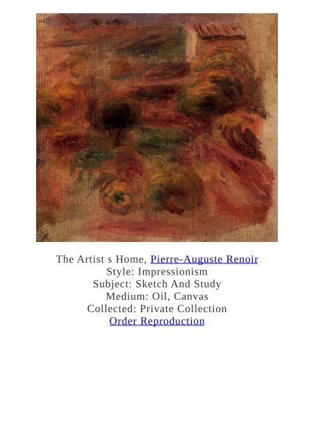 Pierre-Auguste Renoir Paintings for Reproduction - www.paintingz.com