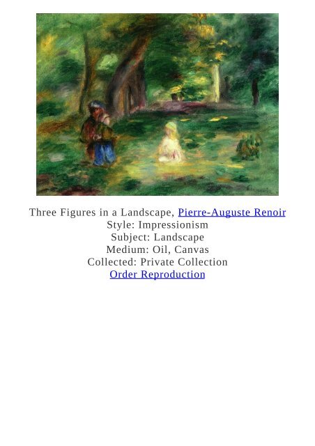 Pierre-Auguste Renoir Paintings for Reproduction - www.paintingz.com