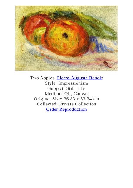 Pierre-Auguste Renoir Paintings for Reproduction - www.paintingz.com