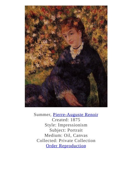 Pierre-Auguste Renoir Paintings for Reproduction - www.paintingz.com