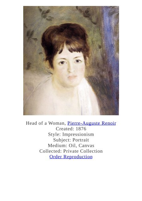 Pierre-Auguste Renoir Paintings for Reproduction - www.paintingz.com