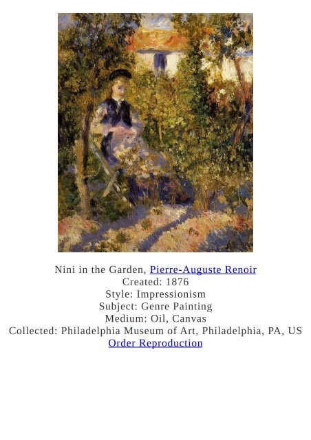 Pierre-Auguste Renoir Paintings for Reproduction - www.paintingz.com