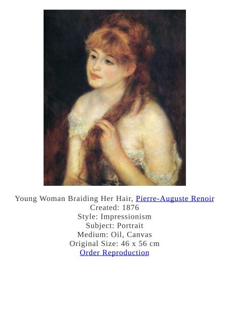 Pierre-Auguste Renoir Paintings for Reproduction - www.paintingz.com