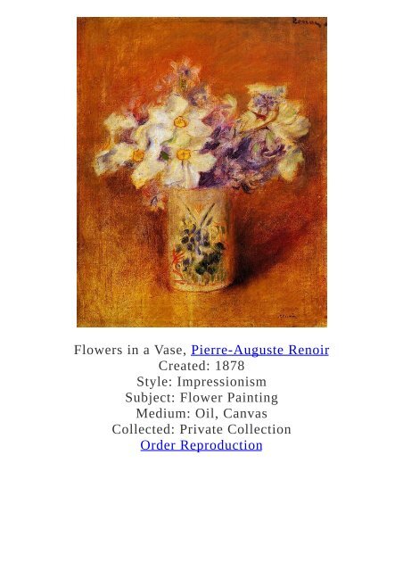 Pierre-Auguste Renoir Paintings for Reproduction - www.paintingz.com