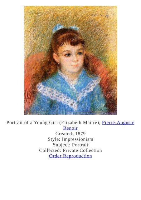 Pierre-Auguste Renoir Paintings for Reproduction - www.paintingz.com