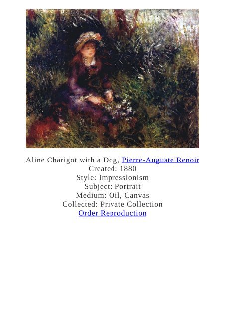 Pierre-Auguste Renoir Paintings for Reproduction - www.paintingz.com