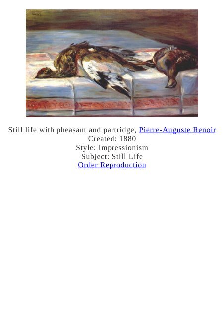 Pierre-Auguste Renoir Paintings for Reproduction - www.paintingz.com