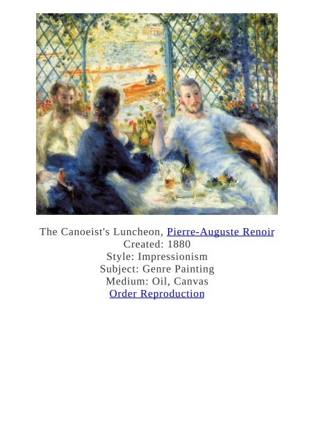 Pierre-Auguste Renoir Paintings for Reproduction - www.paintingz.com