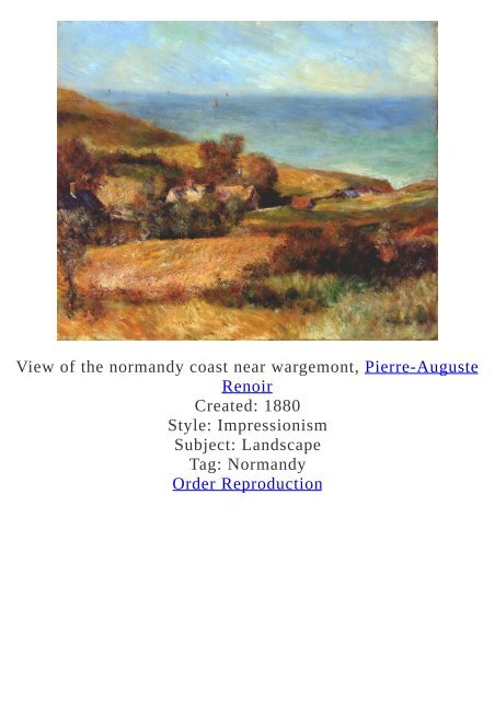 Pierre-Auguste Renoir Paintings for Reproduction - www.paintingz.com