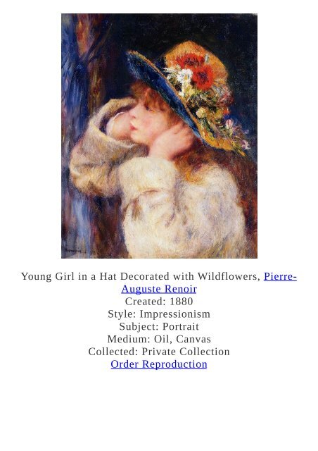 Pierre-Auguste Renoir Paintings for Reproduction - www.paintingz.com