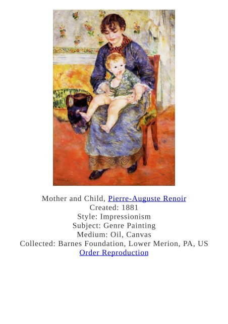 Pierre-Auguste Renoir Paintings for Reproduction - www.paintingz.com