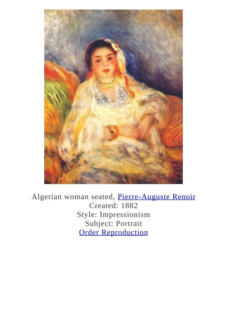 Pierre-Auguste Renoir Paintings for Reproduction - www.paintingz.com