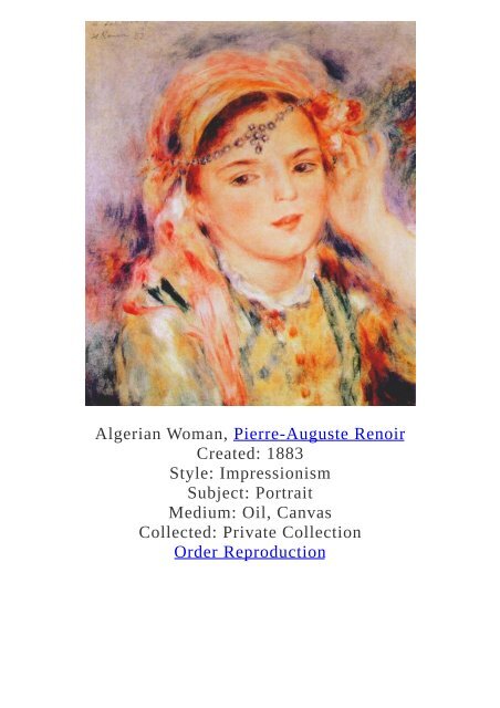 Pierre-Auguste Renoir Paintings for Reproduction - www.paintingz.com