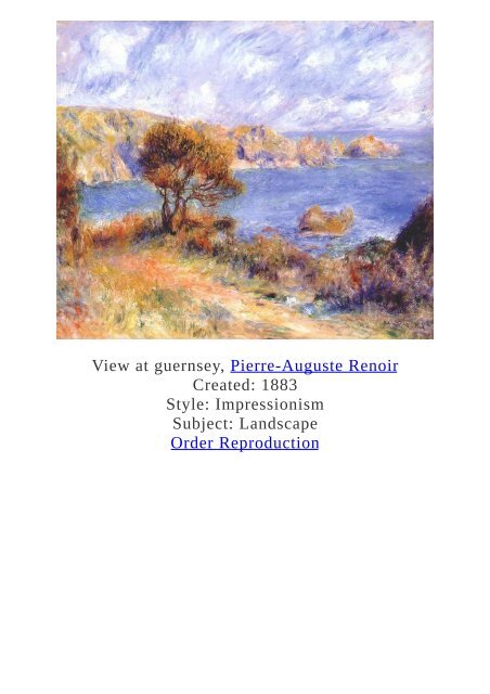 Pierre-Auguste Renoir Paintings for Reproduction - www.paintingz.com