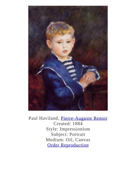 Pierre-Auguste Renoir Paintings for Reproduction - www.paintingz.com