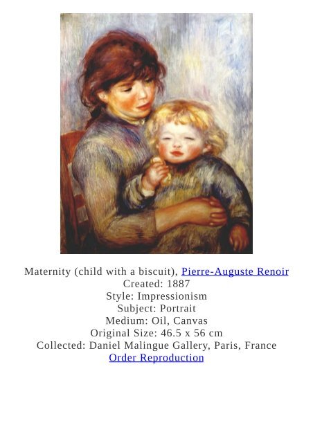 Pierre-Auguste Renoir Paintings for Reproduction - www.paintingz.com