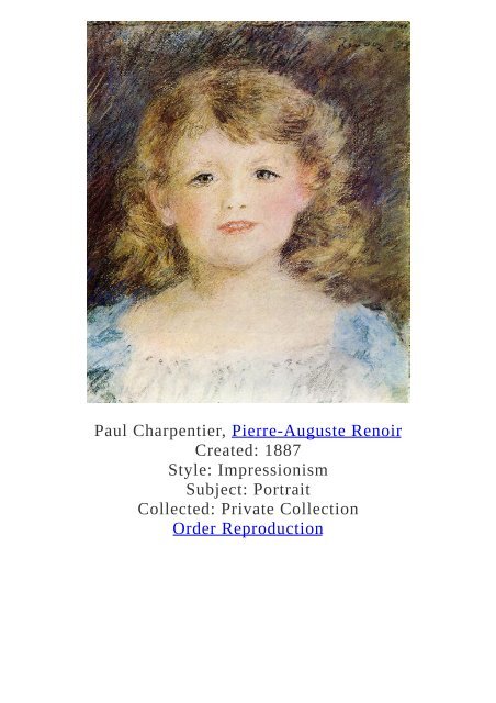 Pierre-Auguste Renoir Paintings for Reproduction - www.paintingz.com