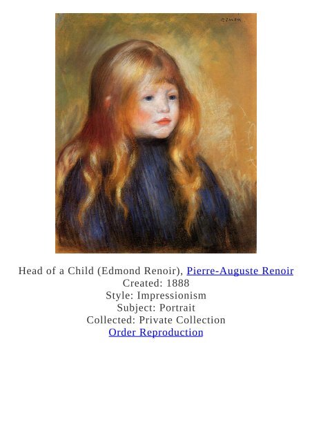 Pierre-Auguste Renoir Paintings for Reproduction - www.paintingz.com