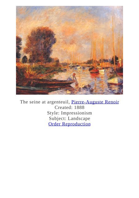 Pierre-Auguste Renoir Paintings for Reproduction - www.paintingz.com