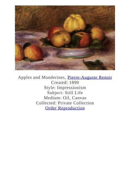 Pierre-Auguste Renoir Paintings for Reproduction - www.paintingz.com