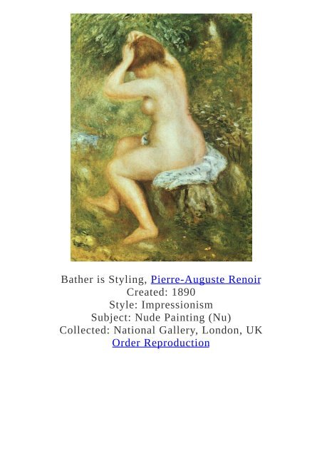 Pierre-Auguste Renoir Paintings for Reproduction - www.paintingz.com