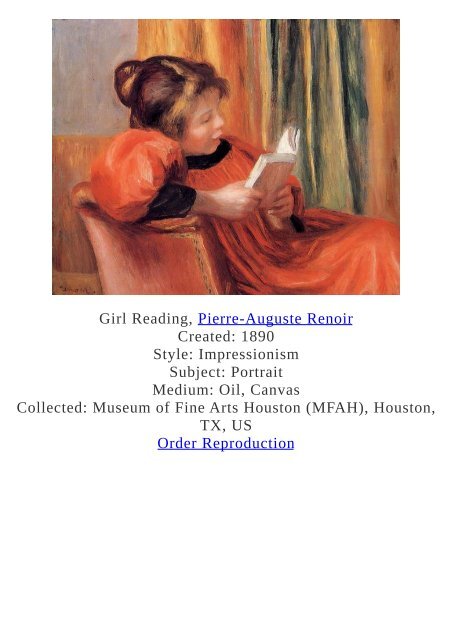 Pierre-Auguste Renoir Paintings for Reproduction - www.paintingz.com