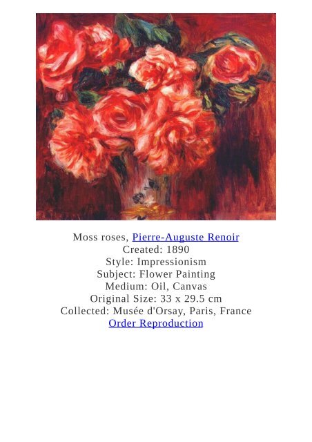 Pierre-Auguste Renoir Paintings for Reproduction - www.paintingz.com