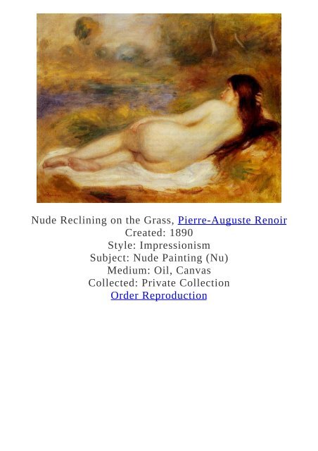 Pierre-Auguste Renoir Paintings for Reproduction - www.paintingz.com