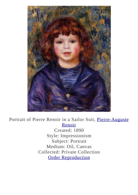 Pierre-Auguste Renoir Paintings for Reproduction - www.paintingz.com